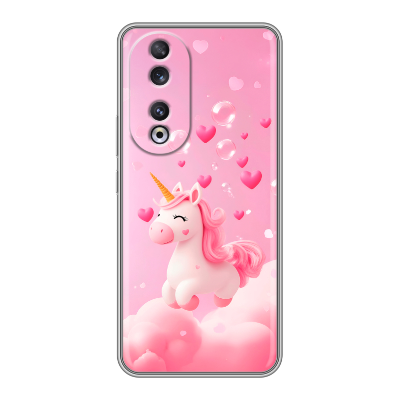 Силиконовый чехол на Huawei Honor 90 с принтом Единорог Силиконовый чехол на Huawei Honor 90 с принтом Единорог