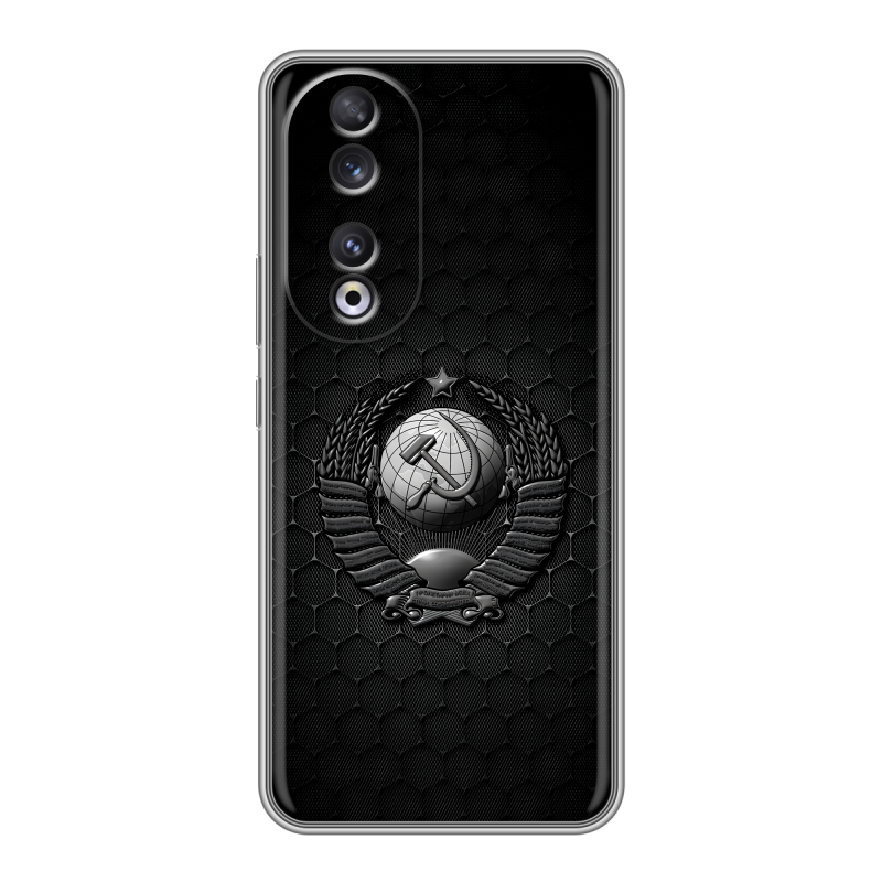 Силиконовый чехол на Huawei Honor 90 с принтом Герб Флаг СССР Силиконовый чехол на Huawei Honor 90 с принтом Герб Флаг СССР