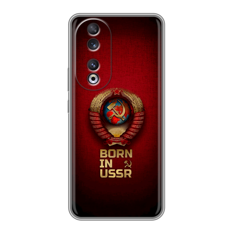 Силиконовый чехол на Huawei Honor 90 с принтом Флаг Герб СССР Силиконовый чехол на Huawei Honor 90 с принтом Флаг Герб СССР