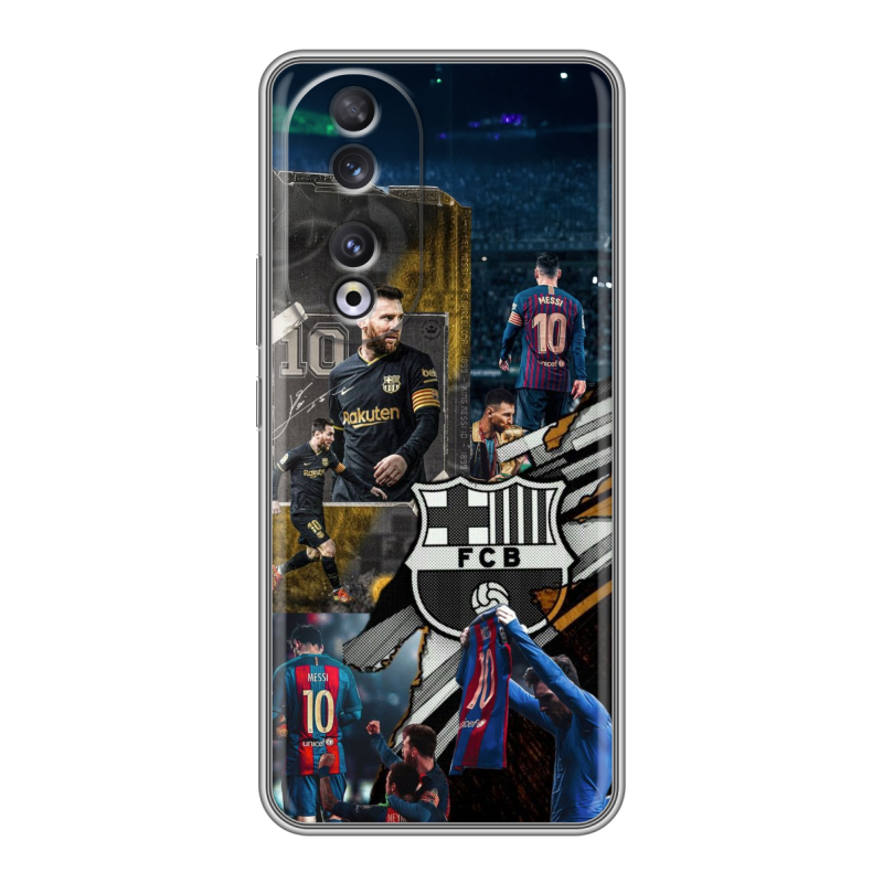 Силиконовый чехол на Huawei Honor 90 с принтом Messi Barcelona Силиконовый чехол на Huawei Honor 90 с принтом Messi Barcelona