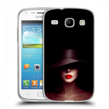 Силиконовый чехол на Samsung Galaxy Core с принтом Девушка в шляпе Силиконовый чехол на Samsung Galaxy Core с принтом Девушка в шляпе