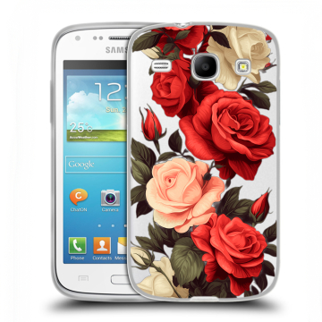 Силиконовый чехол на Samsung Galaxy Core с принтом Розы