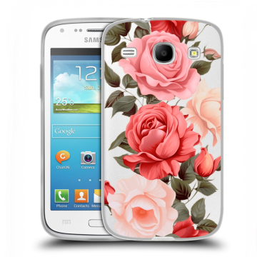Силиконовый чехол на Samsung Galaxy Core с принтом Розы