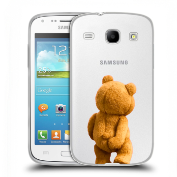 Силиконовый чехол на Samsung Galaxy Core с принтом Медведь