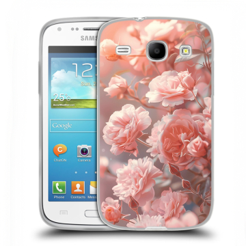 Силиконовый чехол на Samsung Galaxy Core с принтом Розовые розы