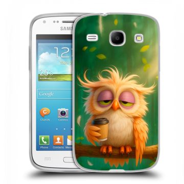 Силиконовый чехол на Samsung Galaxy Core с принтом сова