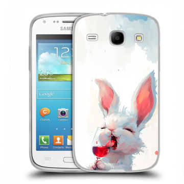 Силиконовый чехол на Samsung Galaxy Core с принтом кролик зайчик