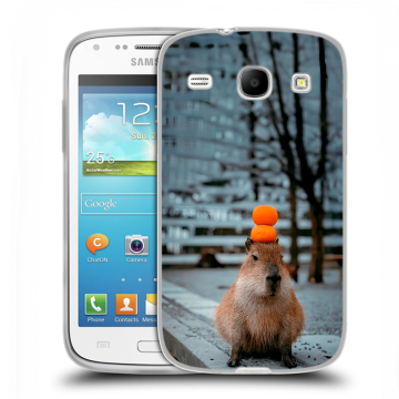 Силиконовый чехол на Samsung Galaxy Core с принтом капибара