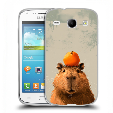 Силиконовый чехол на Samsung Galaxy Core с принтом капибара