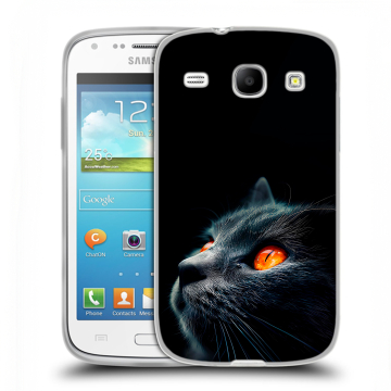 Силиконовый чехол на Samsung Galaxy Core с принтом милый котик