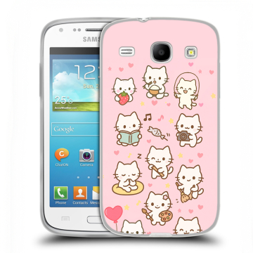 Силиконовый чехол на Samsung Galaxy Core с принтом Hello Kitty Хелоу Кити