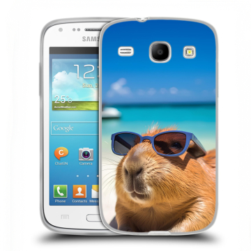 Силиконовый чехол на Samsung Galaxy Core с принтом Капибара