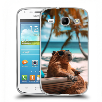 Силиконовый чехол на Samsung Galaxy Core с принтом Капибара