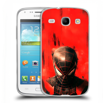 Силиконовый чехол на Samsung Galaxy Core с принтом человек паук spiderman