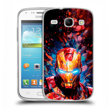 Силиконовый чехол на Samsung Galaxy Core с принтом Железный человек Ironman
