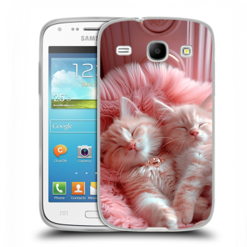 Силиконовый чехол на Samsung Galaxy Core с принтом котята котики