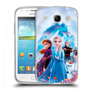 Силиконовый чехол на Samsung Galaxy Core с принтом Холодное сердце Frozen