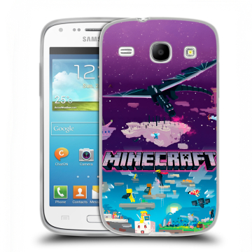 Силиконовый чехол на Samsung Galaxy Core с принтом Майнкрафт Minecraft Силиконовый чехол на Samsung Galaxy Core с принтом Майнкрафт Minecraft