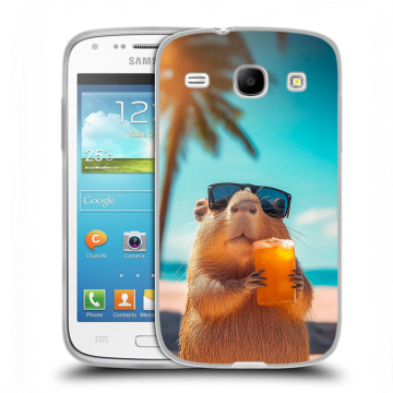 Силиконовый чехол на Samsung Galaxy Core с принтом Капибара