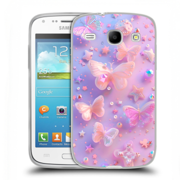 Силиконовый чехол на Samsung Galaxy Core с принтом Бабочки