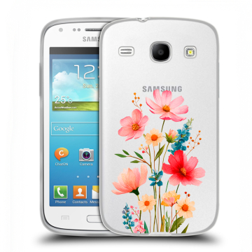 Силиконовый чехол на Samsung Galaxy Core с принтом Цветы