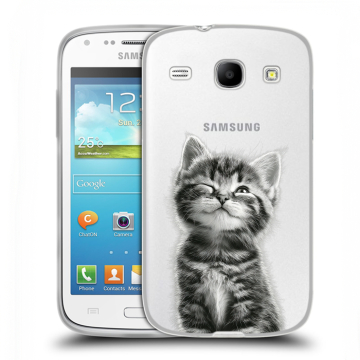 Силиконовый чехол на Samsung Galaxy Core с принтом Котенок