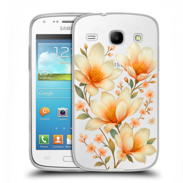 Силиконовый чехол на Samsung Galaxy Core с принтом Цветы