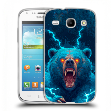 Силиконовый чехол на Samsung Galaxy Core с принтом Медведь