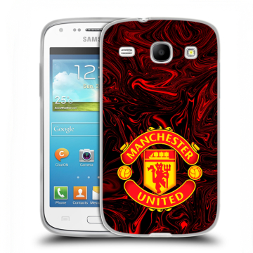 Силиконовый чехол на Samsung Galaxy Core с принтом Manchester United