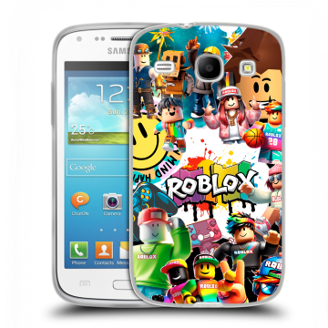 Силиконовый чехол на Samsung Galaxy Core с принтом Roblox Роблокс