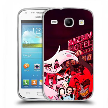 Силиконовый чехол на Samsung Galaxy Core с принтом Hazbin Hotel Отель Хазбин