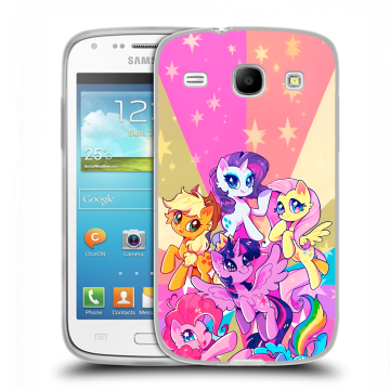 Силиконовый чехол на Samsung Galaxy Core с принтом My little pony Дружба чудо