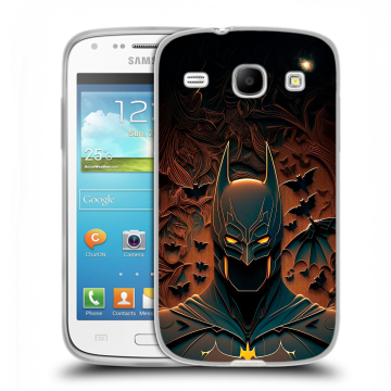 Силиконовый чехол на Samsung Galaxy Core с принтом Batman Бэтмен
