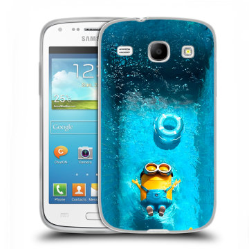 Силиконовый чехол на Samsung Galaxy Core с принтом Миньоны