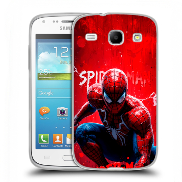 Силиконовый чехол на Samsung Galaxy Core с принтом Spiderman Человек паук