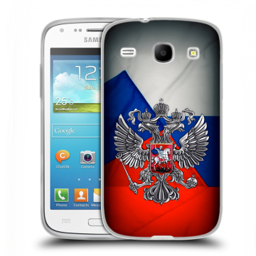 Силиконовый чехол на Samsung Galaxy Core с принтом Флаг России