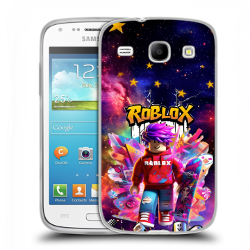 Силиконовый чехол на Samsung Galaxy Core с принтом Roblox Роблокс
