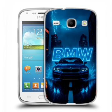 Силиконовый чехол на Samsung Galaxy Core с принтом BMW БМВ