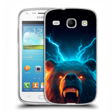 Силиконовый чехол на Samsung Galaxy Core с принтом Медведь