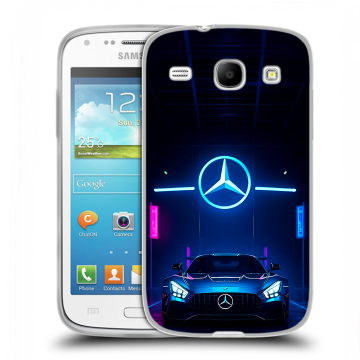 Силиконовый чехол на Samsung Galaxy Core с принтом Mercedes Мерседес