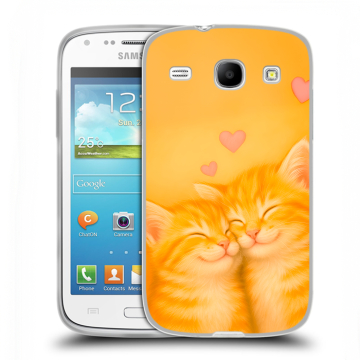Силиконовый чехол на Samsung Galaxy Core с принтом Милые котята