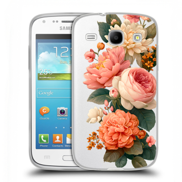 Силиконовый чехол на Samsung Galaxy Core с принтом цветы