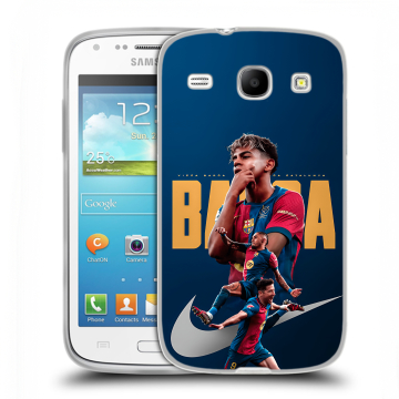 Силиконовый чехол на Samsung Galaxy Core с принтом Барселона Barca Yamal Силиконовый чехол на Samsung Galaxy Core с принтом Барселона Barca Yamal