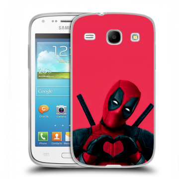 Силиконовый чехол на Samsung Galaxy Core с принтом Дедпул Deadpool