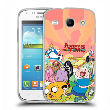 Силиконовый чехол на Samsung Galaxy Core с принтом Adventure time Время приключений
