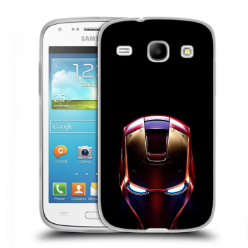 Силиконовый чехол на Samsung Galaxy Core с принтом IronMan Железный человек Силиконовый чехол на Samsung Galaxy Core с принтом IronMan Железный человек