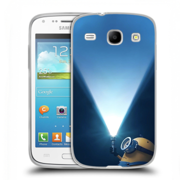 Силиконовый чехол на Samsung Galaxy Core с принтом Миньоны Силиконовый чехол на Samsung Galaxy Core с принтом Миньоны