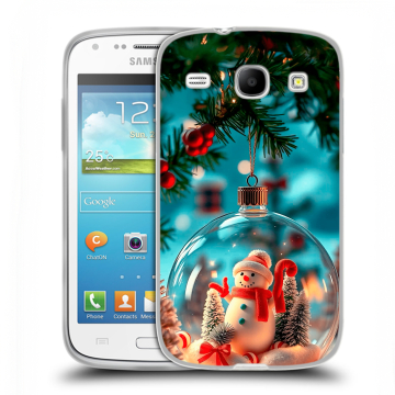 Силиконовый чехол на Samsung Galaxy Core с принтом Новый год Силиконовый чехол на Samsung Galaxy Core с принтом Новый год