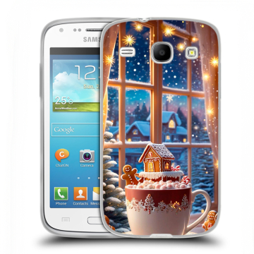 Силиконовый чехол на Samsung Galaxy Core с принтом Новый год Силиконовый чехол на Samsung Galaxy Core с принтом Новый год