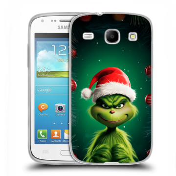 Силиконовый чехол на Samsung Galaxy Core с принтом Гринч Новый год Рождество Силиконовый чехол на Samsung Galaxy Core с принтом Гринч Новый год Рождество